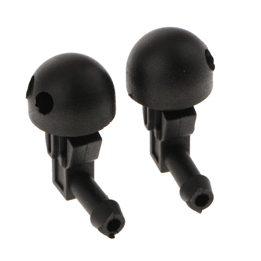 2X 2X  Car Front Dual Holes Windshield Washer Wiper Water Spray Nozzle