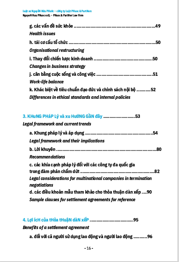 Dẫn dắt thỏa thuận dàn xếp với người lao động - HP329