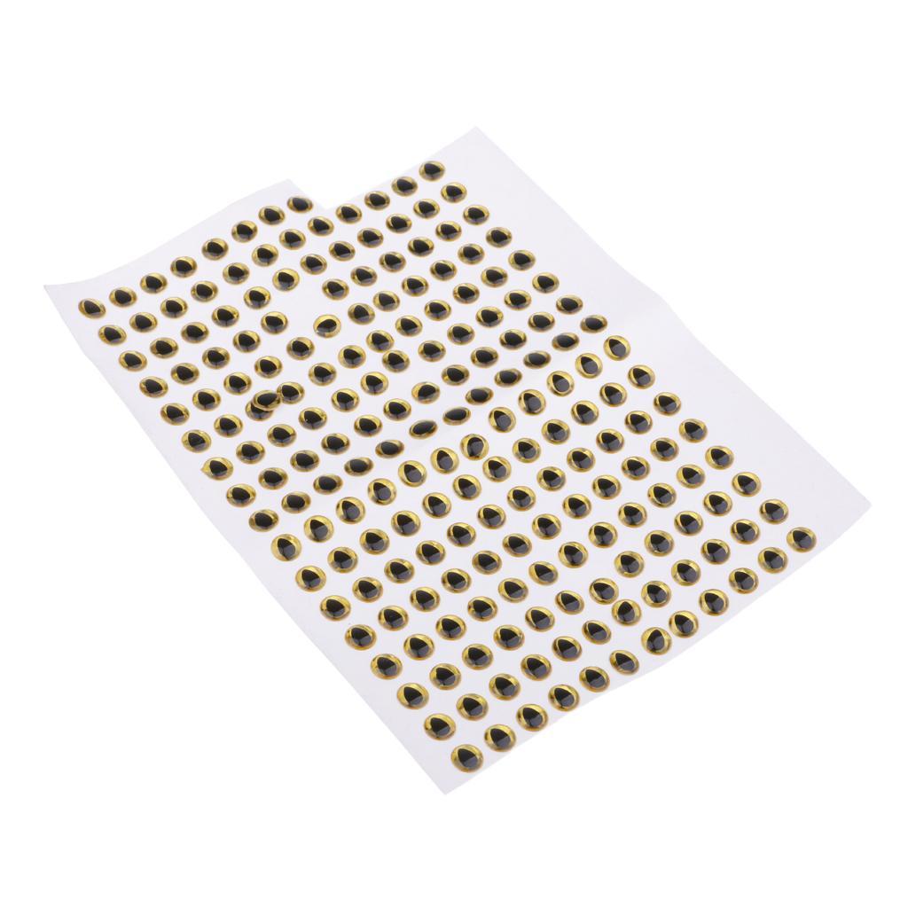 200pcs Fishing Lure Eyes 3D Holographic Eyes Fly Tying Jigs DIY Crafts 6mm