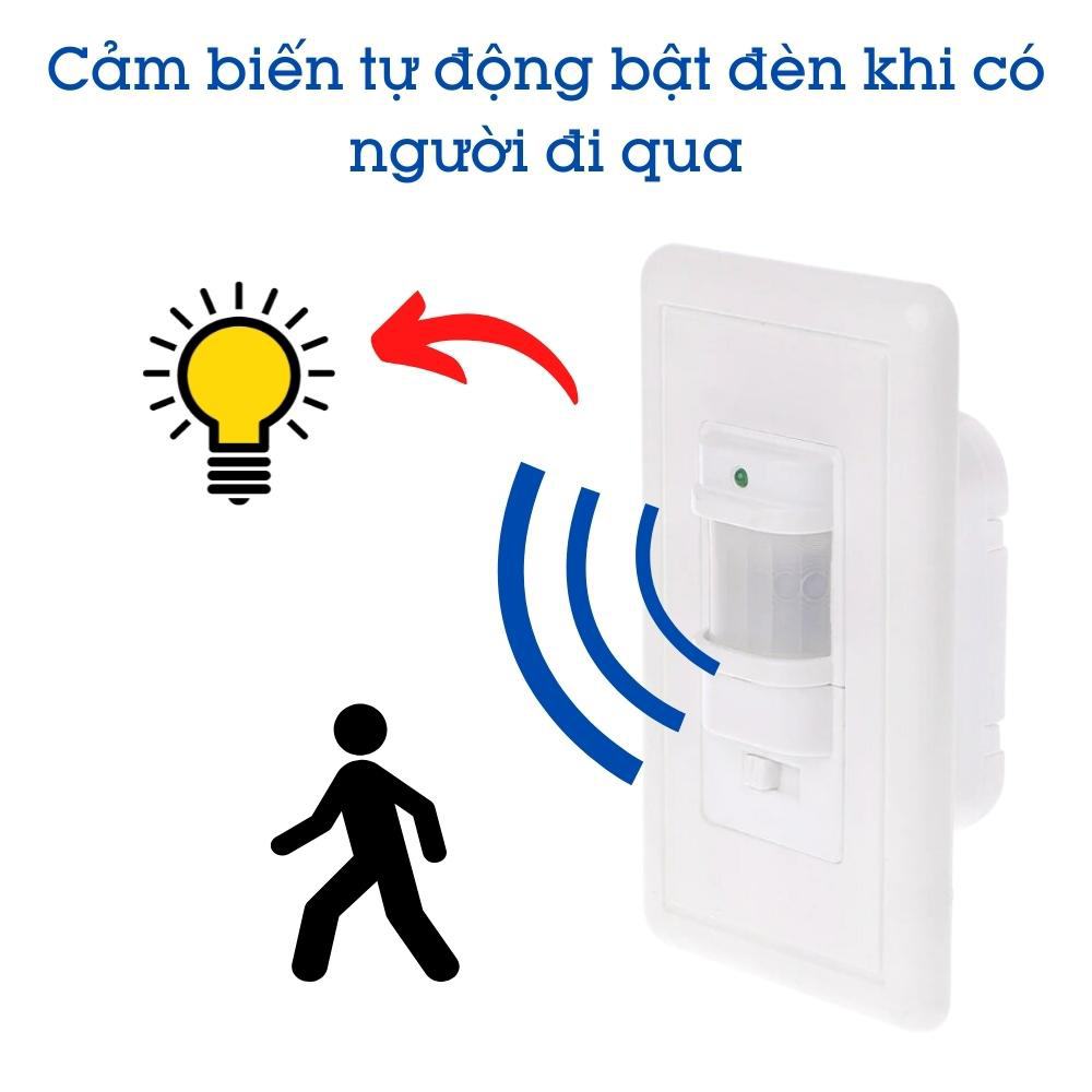 Công tắc cảm biến cầu thang âm tường PIR118