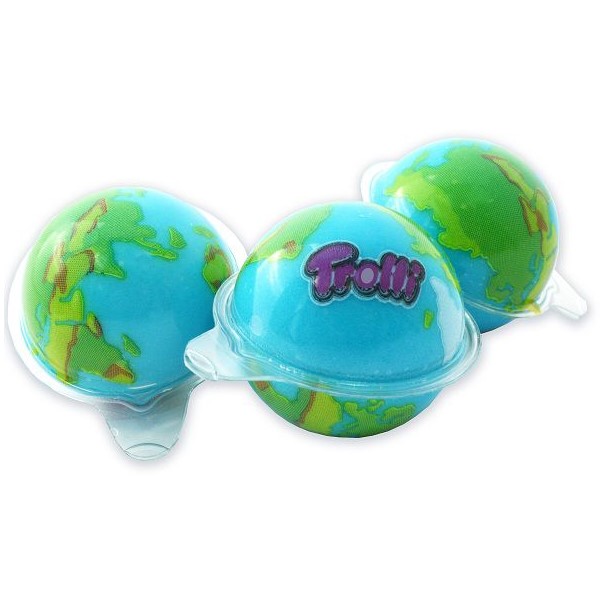 Kẹo dẻo Trolli Planet hình Quả địa cầu hộp nhựa 1128gr (60 viên)