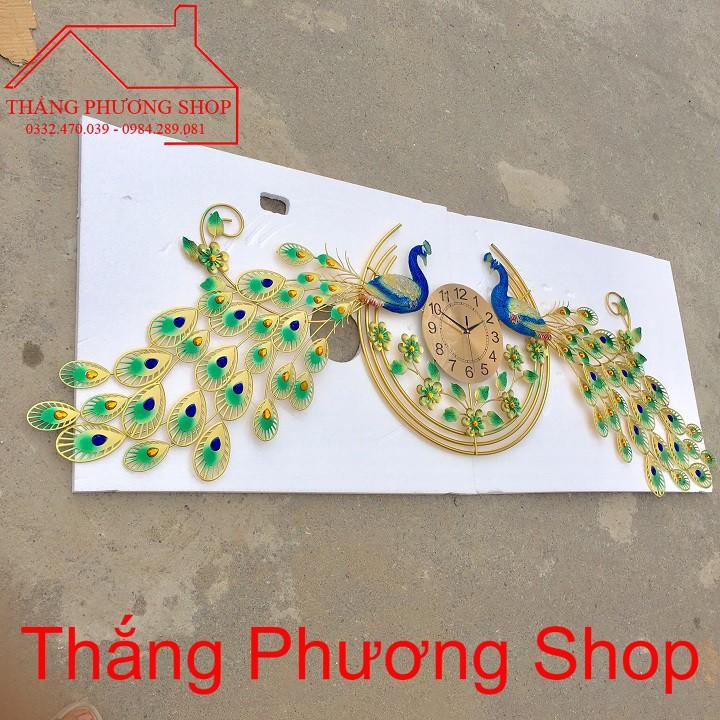 Đồng Hồ Treo Tường Trang Trí Chim Công Uyên Ương TP-066