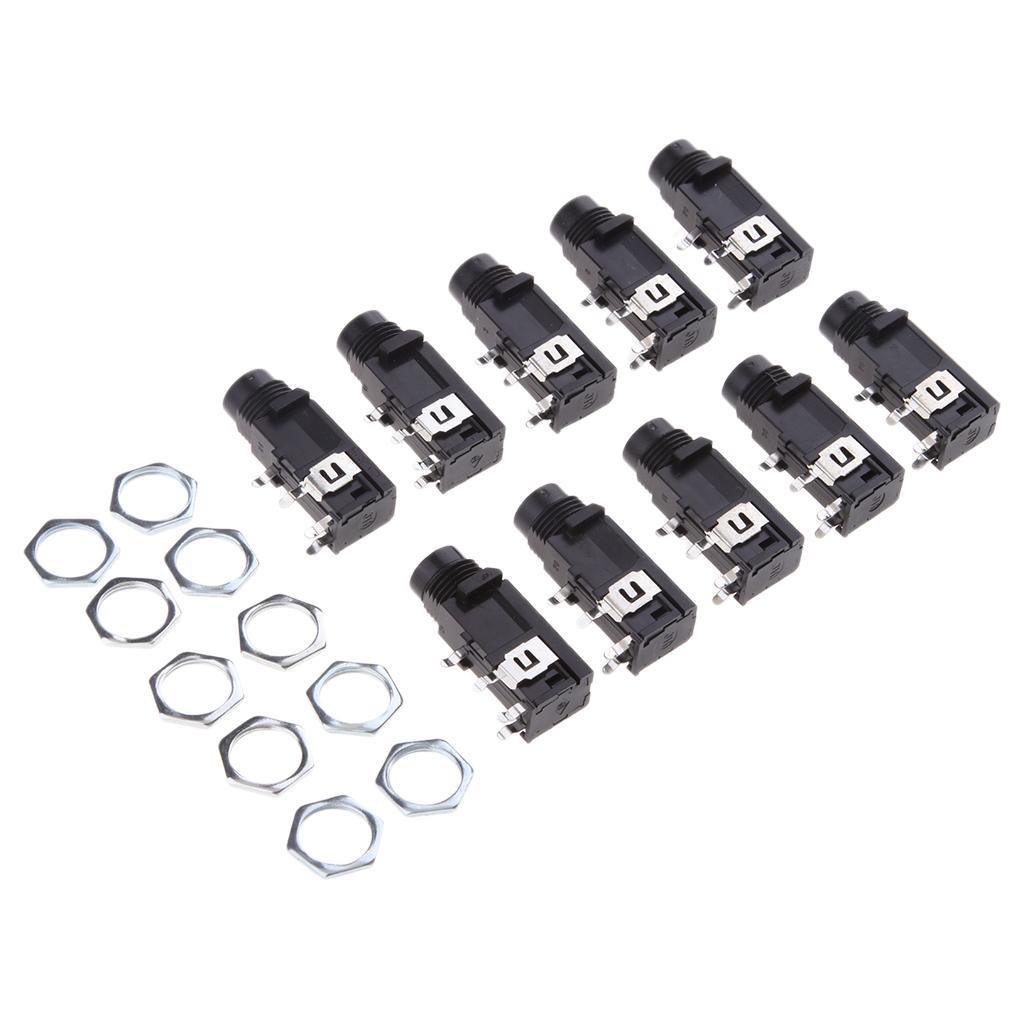 20 Pieces 4PIN 1/4inch 6.35mm Female Socket Mono  Connector