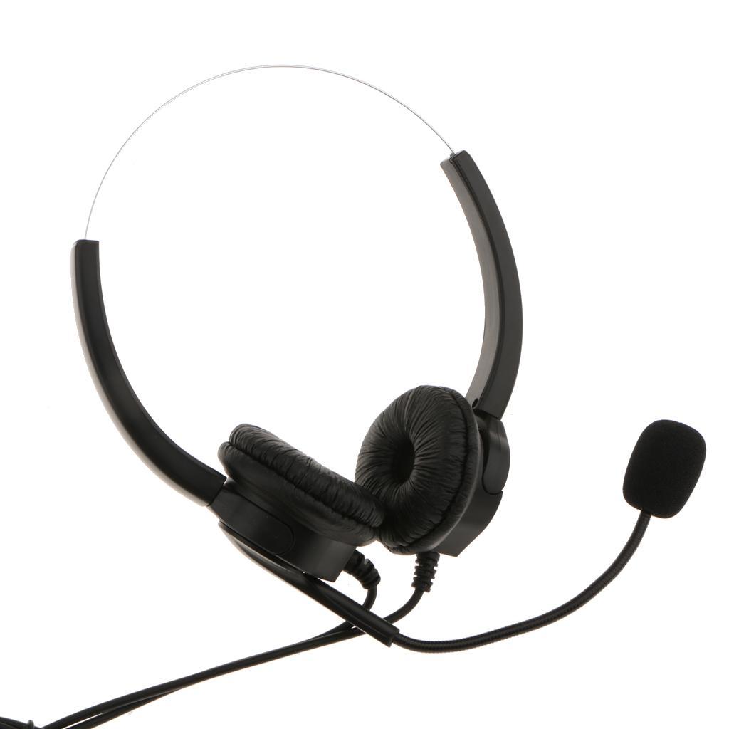Hands-free Call Center Noise Cancelling Binaural Headset with RJ9 Plug & Mic