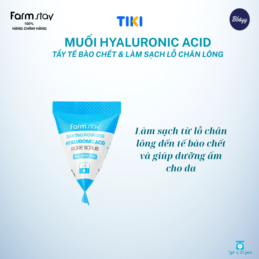 Muối Hyaluronic Acid Tẩy Tế Bào Chết &amp; Làm Sạch Lỗ Chân Lông _ Baking Powder Hyaluronic Acid Pore Scrub