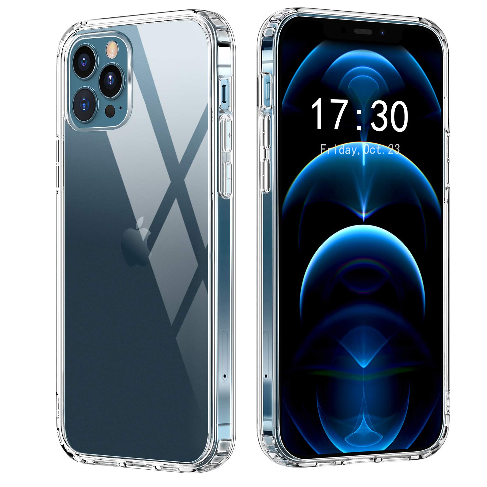 Ốp Lưng Kính Cường Lực Trong Suốt, Viền Máy Dẻo, Chống Trầy Xước, Va Đập Dành Cho Iphone 12/ 12Mini/ 12Pro/12 Pro max/ 7/8SE 2020 Hàng Chính Hãng Helios