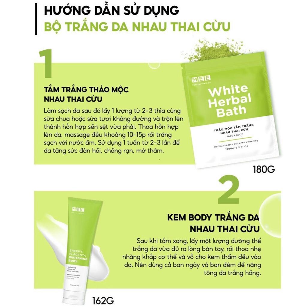 Kem Body Trắng Da Nhau Thai Cừu Mee Natural Nâng Tone Dưỡng Da Cấp Ẩm 162g