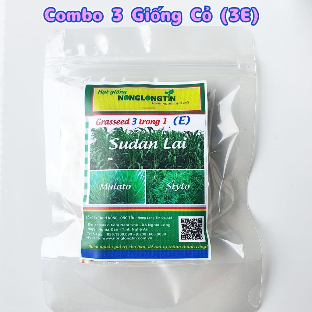 Combo 3E Gồm 3 Giống Cỏ Chăn Nuôi Dinh Dưỡng Cao (Cỏ Sudan Lai, Cỏ Mulato, Cỏ Stylo)