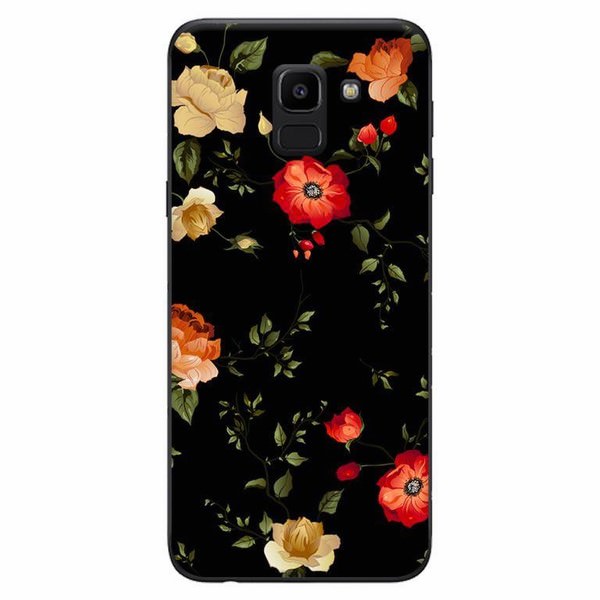 Ốp Lưng Dành Cho Điện Thoại Samsung Galaxy J6 2018 - Hoa Hồng Nền Đen