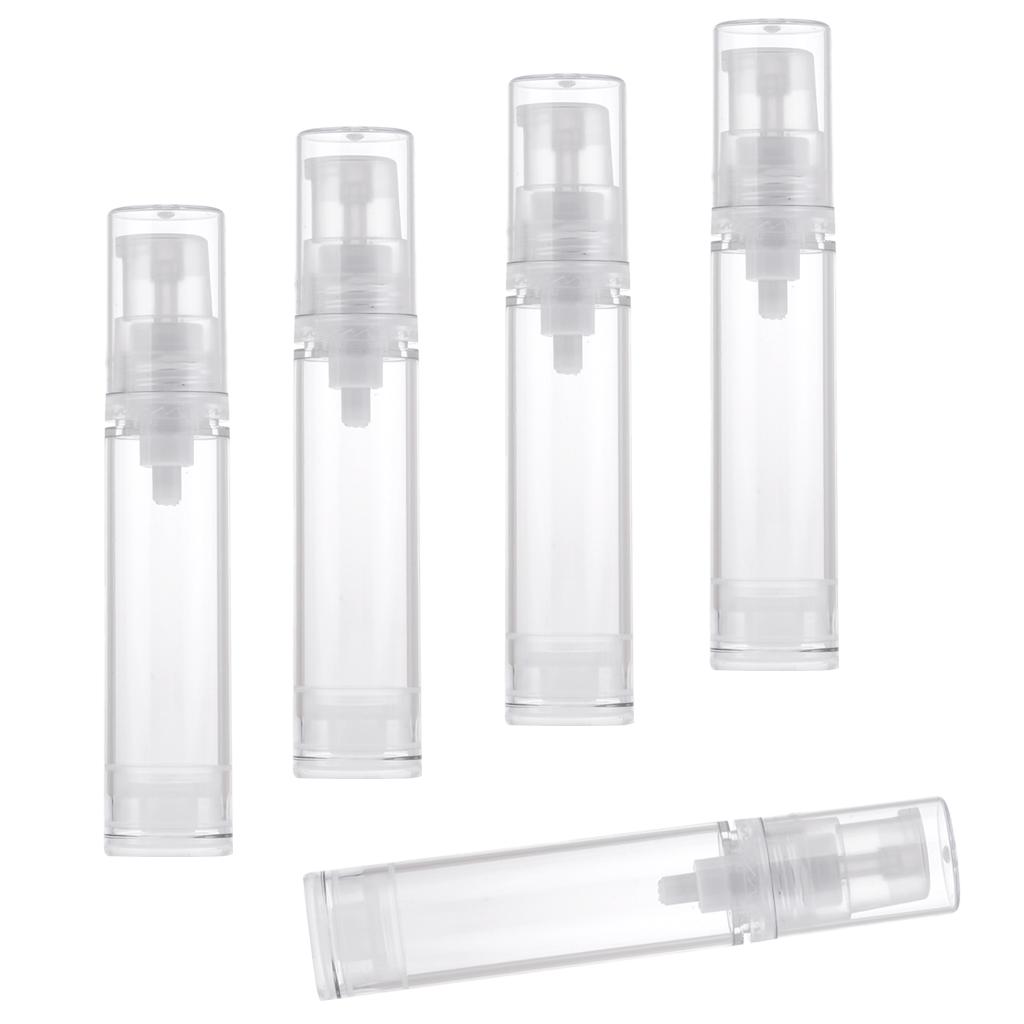 5X10 Ml Rỗng Lọ Không Cần Không Khí Bơm Kem Trang Điểm Dưỡng Da Chai Hộp Đựng