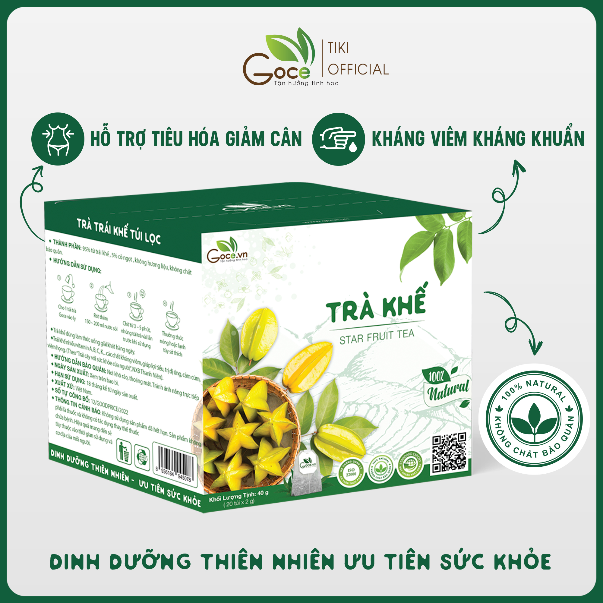 Trà trái khế túi lọc Goce