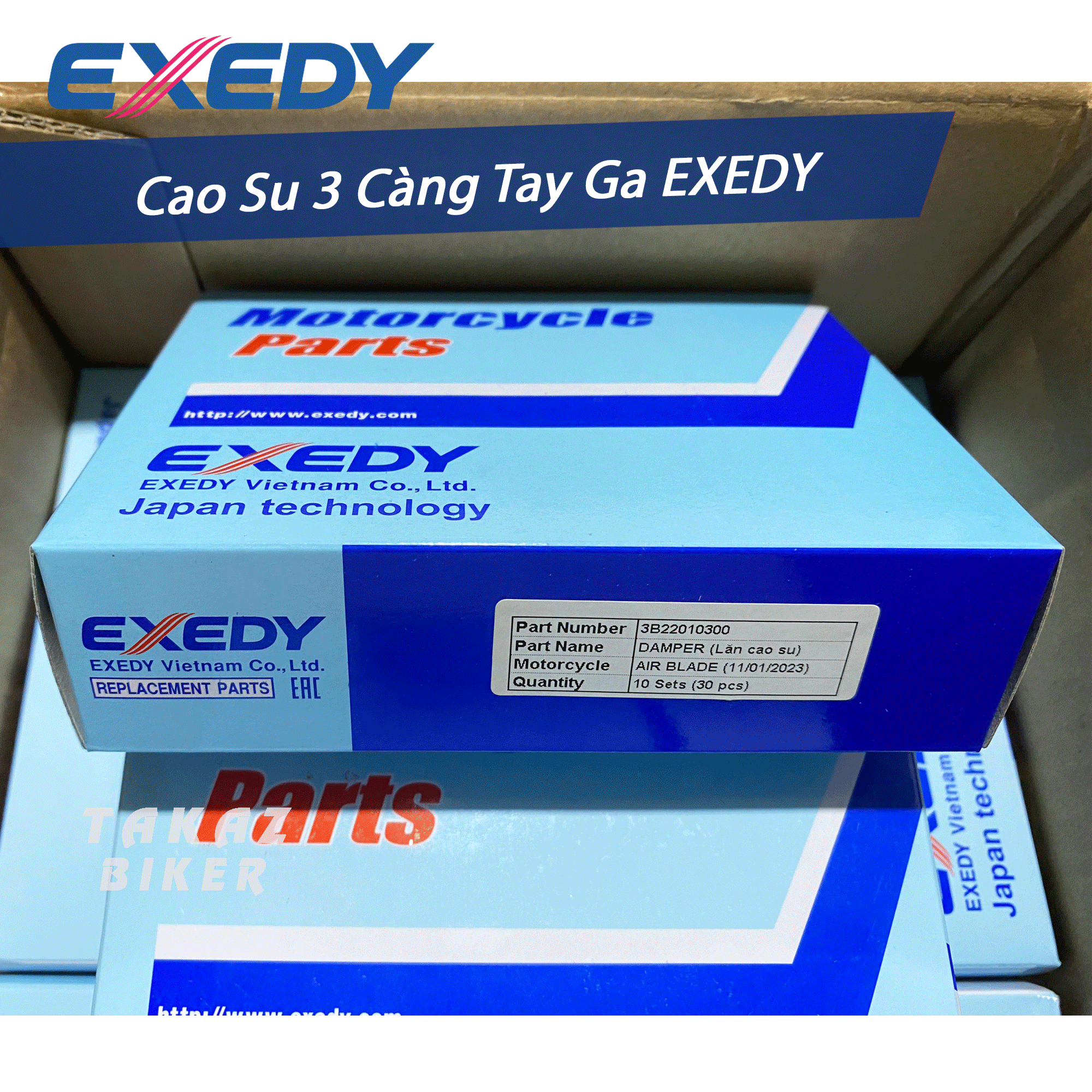 Bộ CAO SU 3 CÀNG Dành Cho AB, VAIRO, PCX, VISION, LEAD, SH MODE, SH 125 150, NOUVO 1,2,3,4,5,6, Grande, NVX, Janus