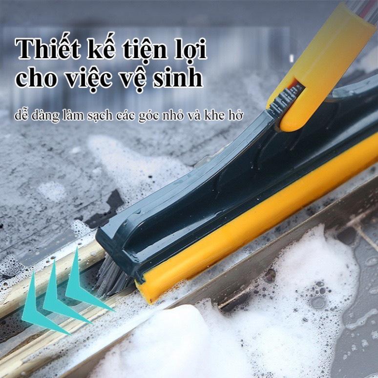 Cây Chổi Chà Sàn Nhà Tắm Thông Minh Thiết Kế Đầu Gạt Nước Và Đầu Chổi Xoay 120 Độ Dọn Sạch Mọi Góc Bẩn