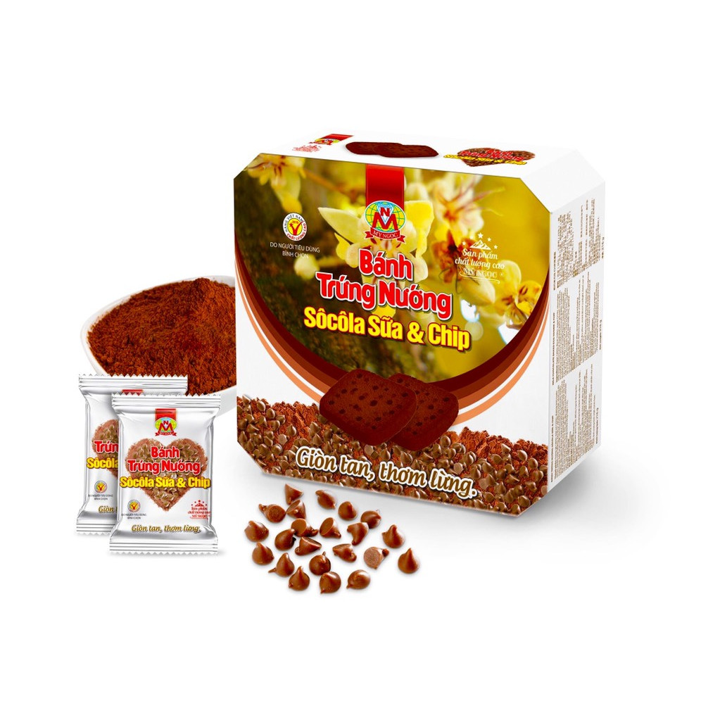 216g Bánh trứng nướng SÔCÔLA sữa & chip MỸ NGỌC