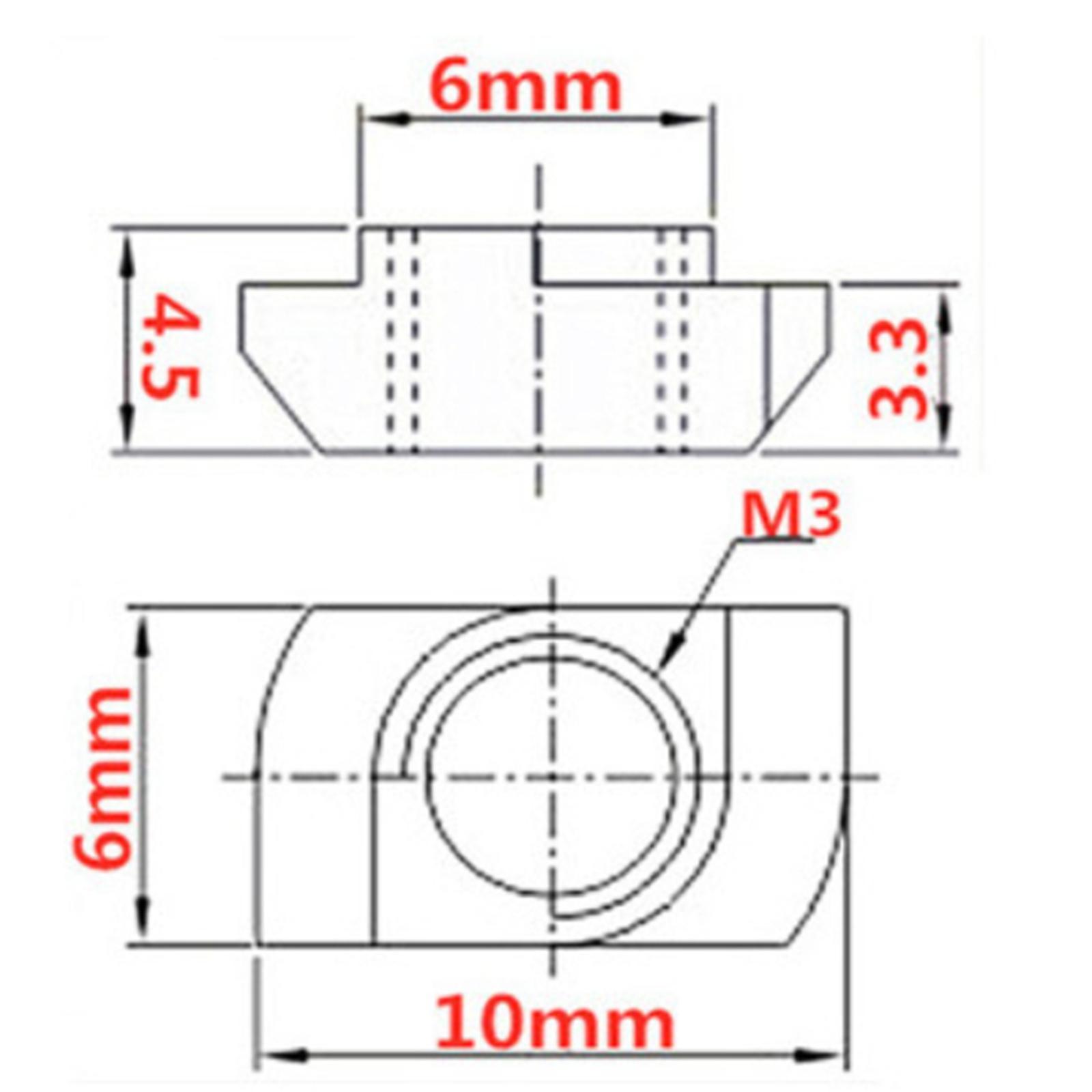 50Pcs Carbon Steel T Nuts Assortment High Strength for Woodworking 20 Series