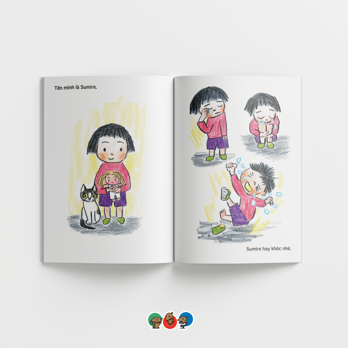 Sách cho bé từ 3 tuổi - Phát triển tư duy Để Con Được Khóc (Truyện tranh Ehon Nhật Bản)