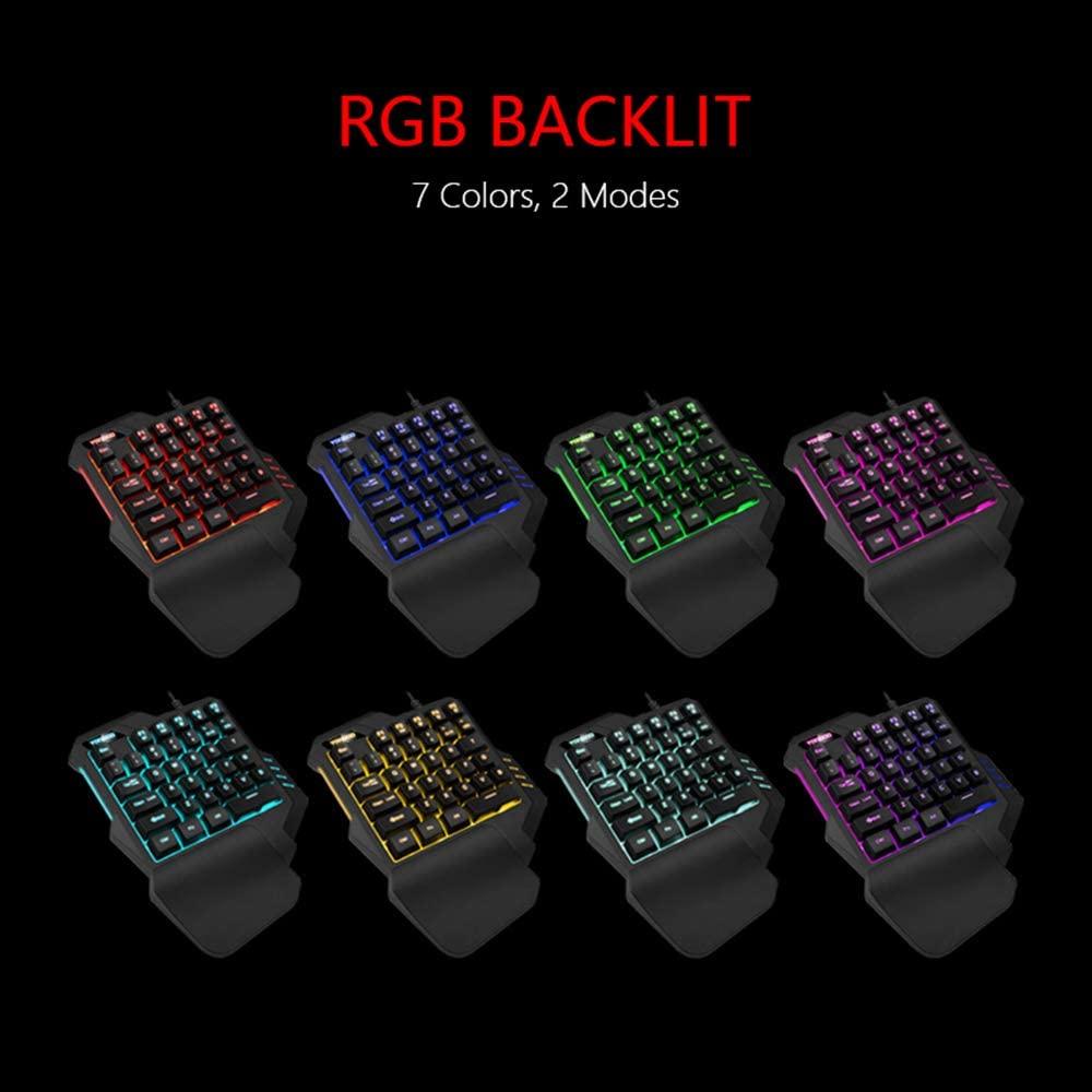 Đèn nền RGB 35 phím Bàn phím chơi game di động nhỏ - Máy tính để bàn PC Mac Gamer