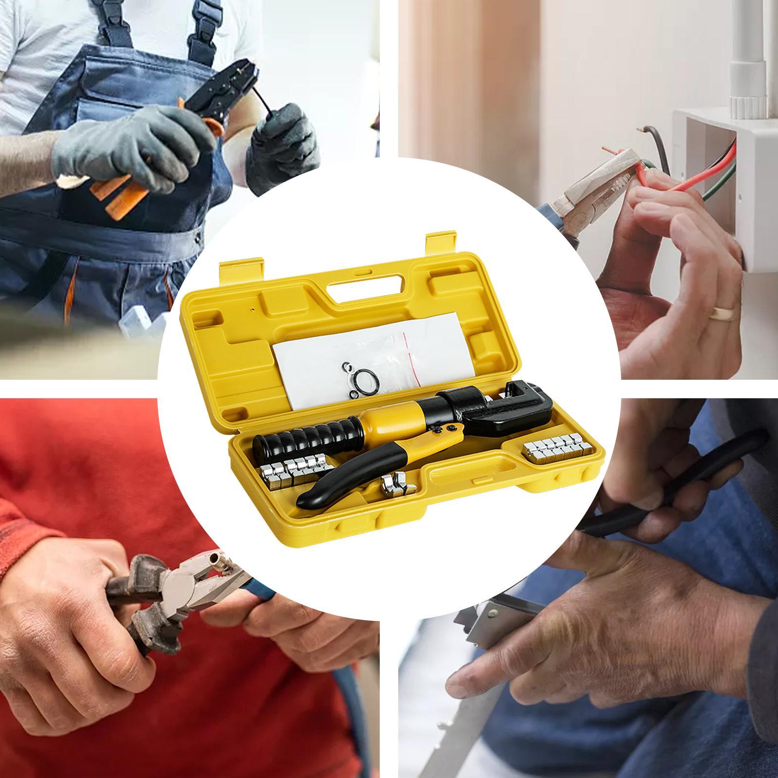 Hydraulic Electric Cable Tool Kit Wire Terminal Crimping Set for Butt Connectors