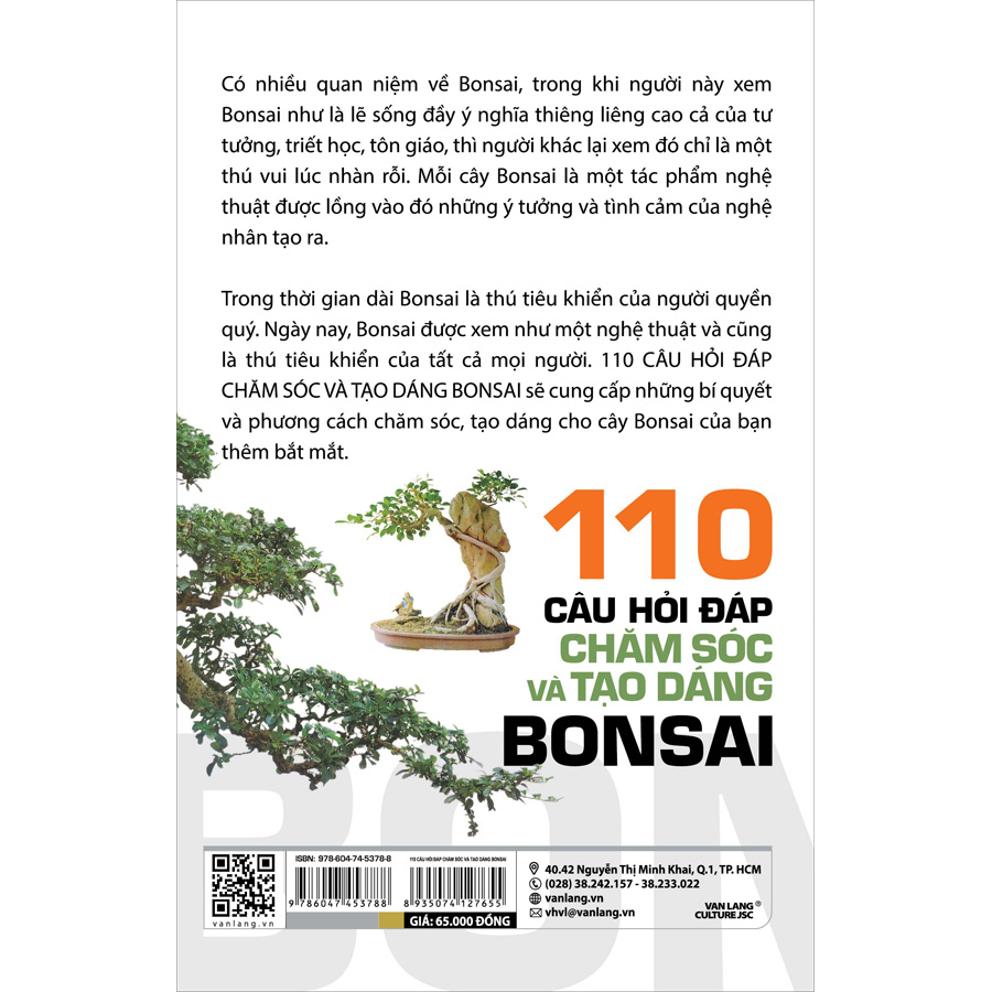 110 Câu Hỏi Đáp Chăm Sóc Và Tạo Dáng Bon Sai (Tái Bản)