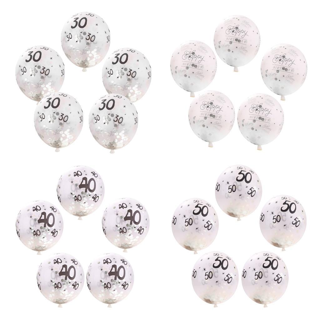 Latex confetti balloon with 5 pieces