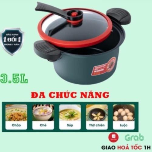 Nồi Áp Suất Chống Dính Hàn Quốc- Dung Tích 3.5 Lít - Size 24cm, Nấu Được Bếp Từ, Gọn Nhẹ Dễ Sử Dụng