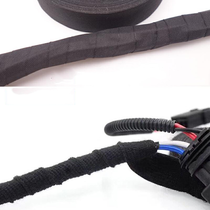 Băng keo vải chịu nhiệt chuyên dùng để quấn bảo vệ cách nhiệt, cách điện dây điện xe ô tô, xe máy
