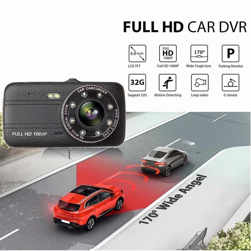 Camera Hành Trình Ô Tô X004 Trước Sau Full HD1080P Tích Hợp 8 Đèn LED