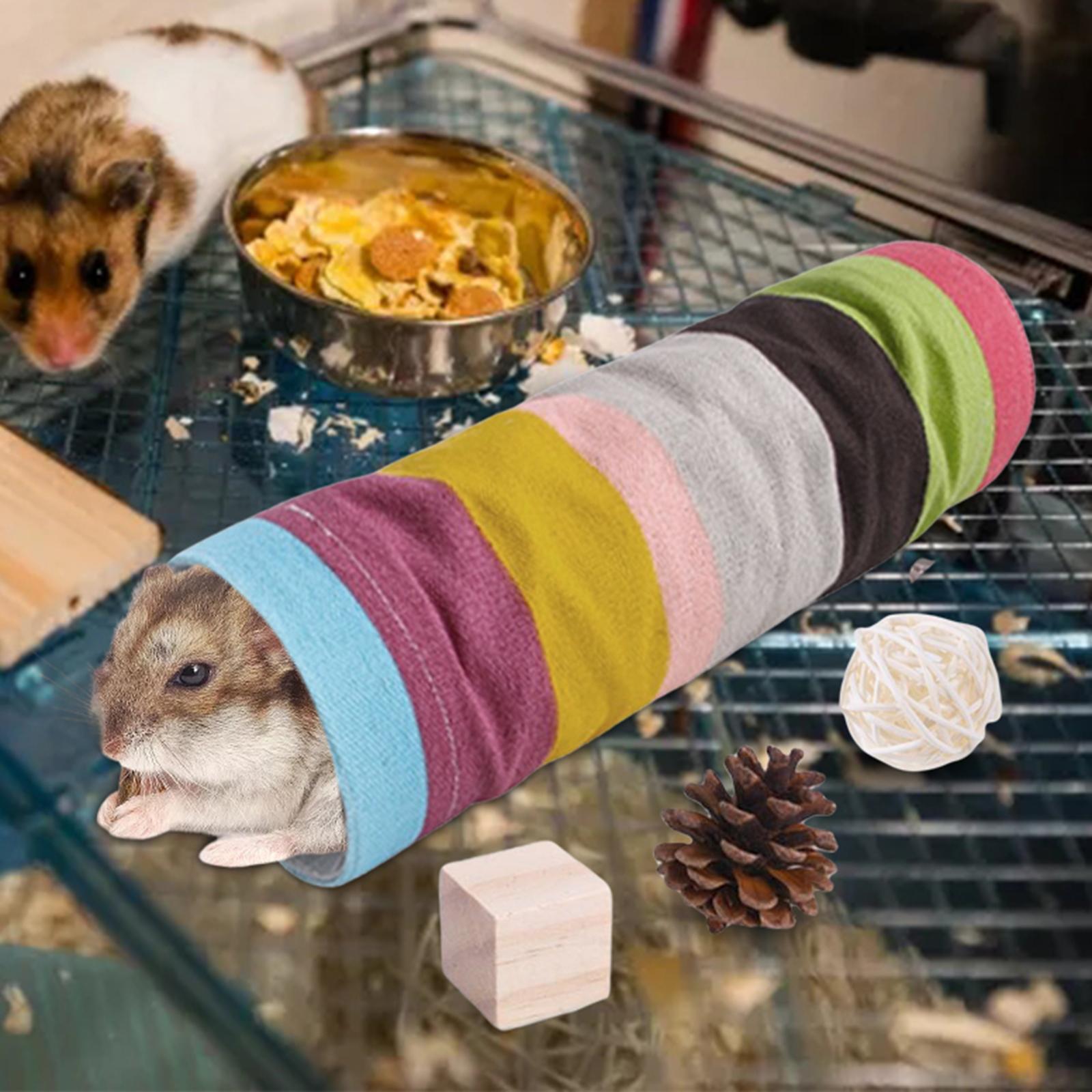 Hamster Chew Toys for Teeth, Natural Wood Swing Exercise Woven Ball Molar Toys for Rabbit Bunny Chinchilla Guinea Pig Gerbils Groundhog Squirrels