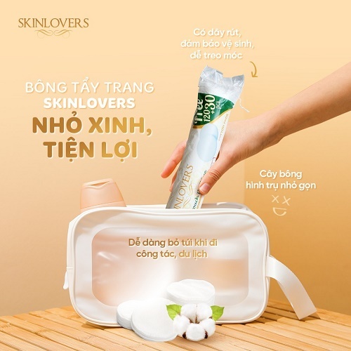 Bông tẩy trang Skinlovers 150 miếng