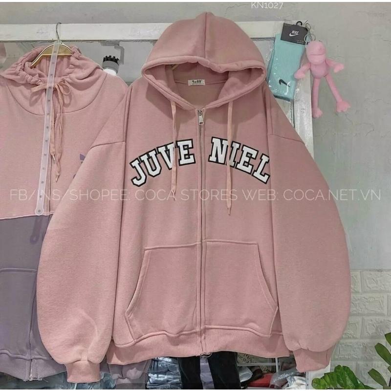 Áo khoác hoodie form rộng có khoá kéo, Áo khoác nỉ ngoại chống nắng unisex