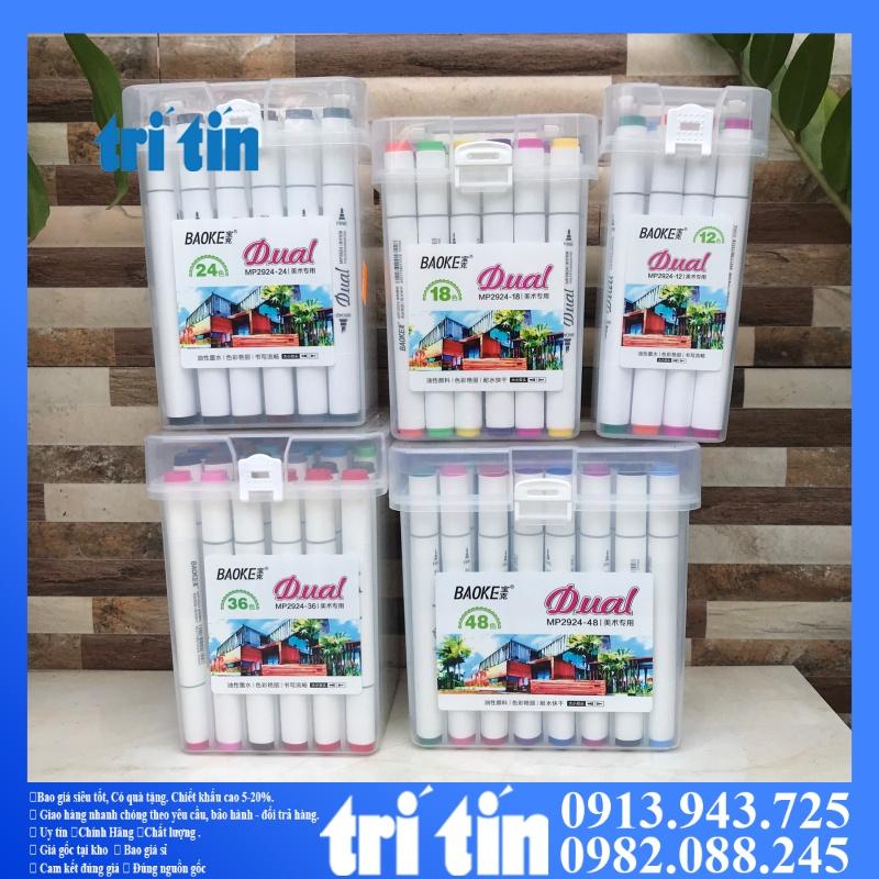 Bút dạ màu cao cấp Marker 2 đầu BaoKe MP 2924