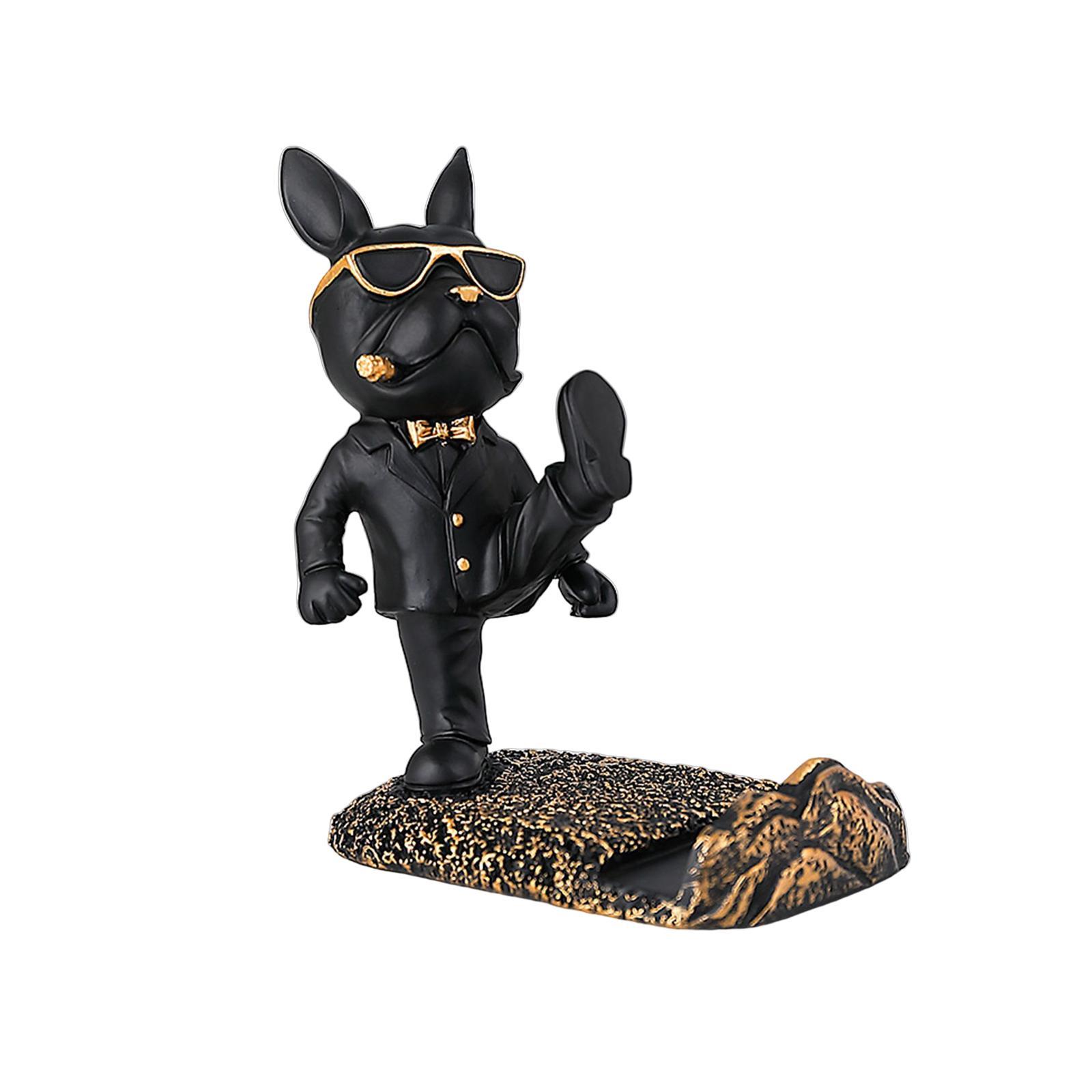 Dog Desktop Phone Holder Support Anti Slip Lovely Bracket Sculpture for Home