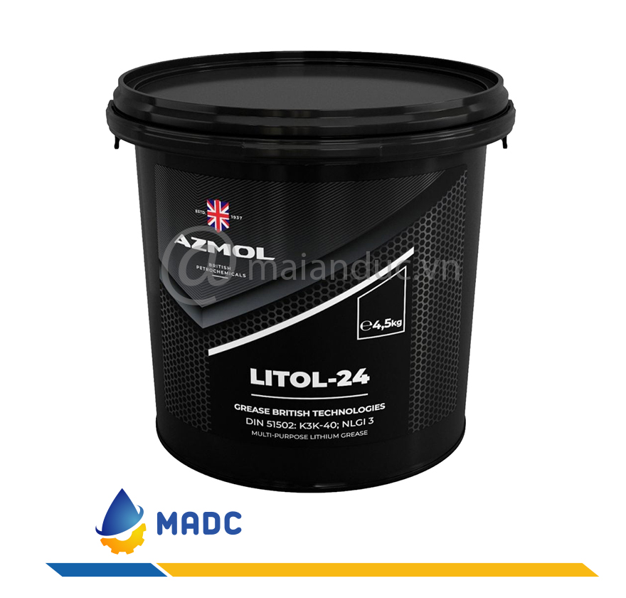 Mỡ bôi trơn chịu cực áp Azmol Litol-24 Xô: 4.5Kg