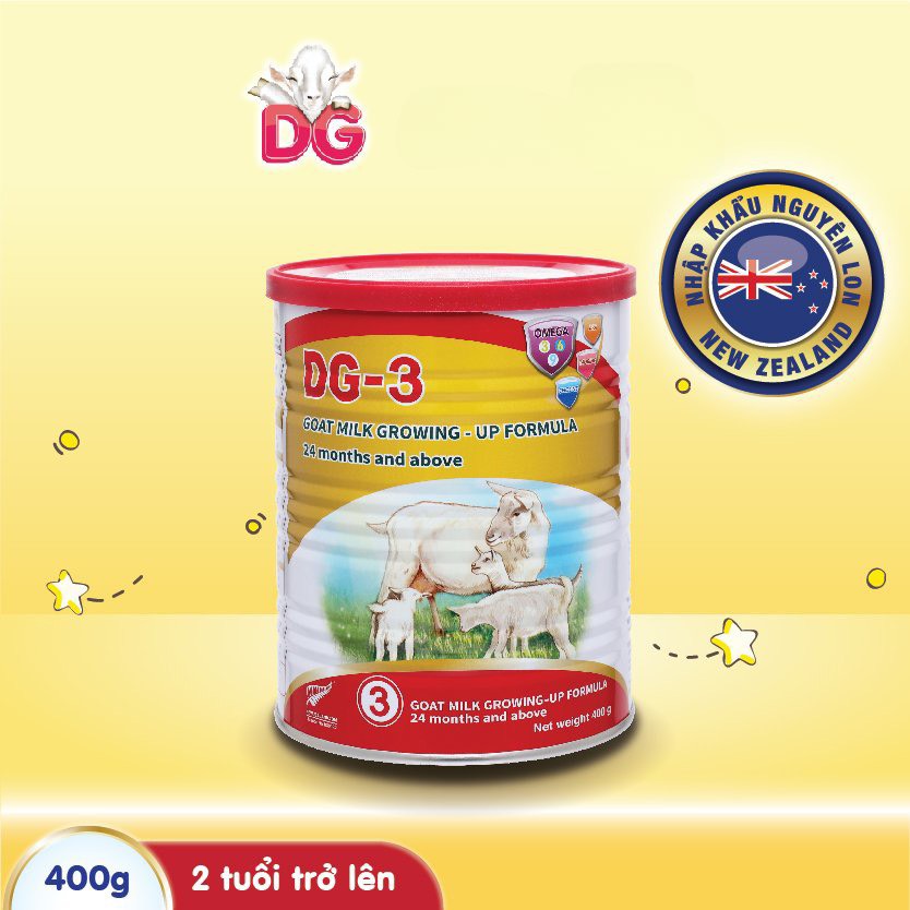 Combo 05 lon Sữa Dê DG-3 400g Tặng 1 hộp đồ chơi lắp ráp