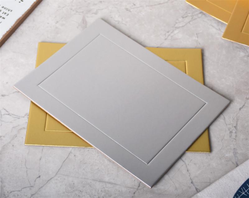 10 Chiếc Vòng Vuông Bánh Mousse Bảng Thảm Thực Phẩm Giấy Bếp Nướng Phụ Kiện Vàng Năm Mới Bánh Cưới Hiển Thị khay