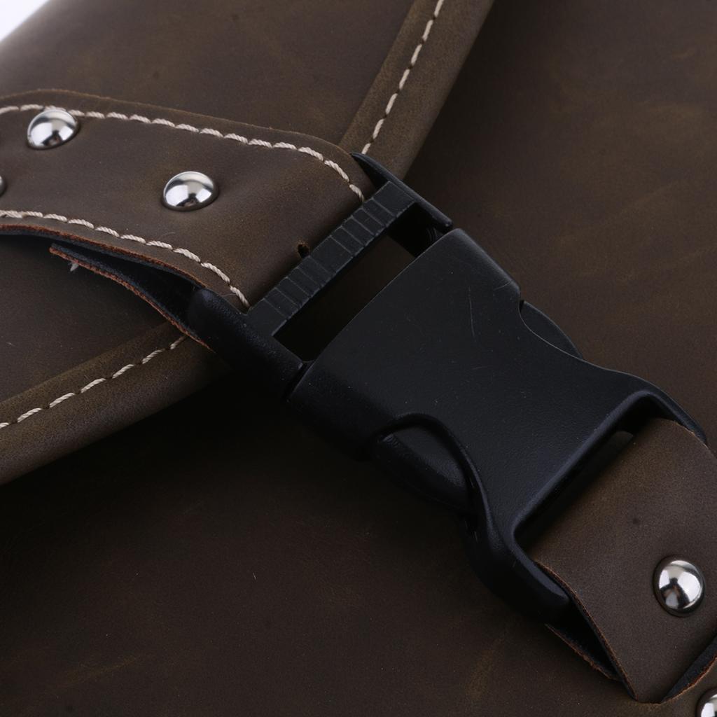 Left & Right PU Leather Solo Saddle Bag for 2004-2013 Harley Sportster XL883 XL1200