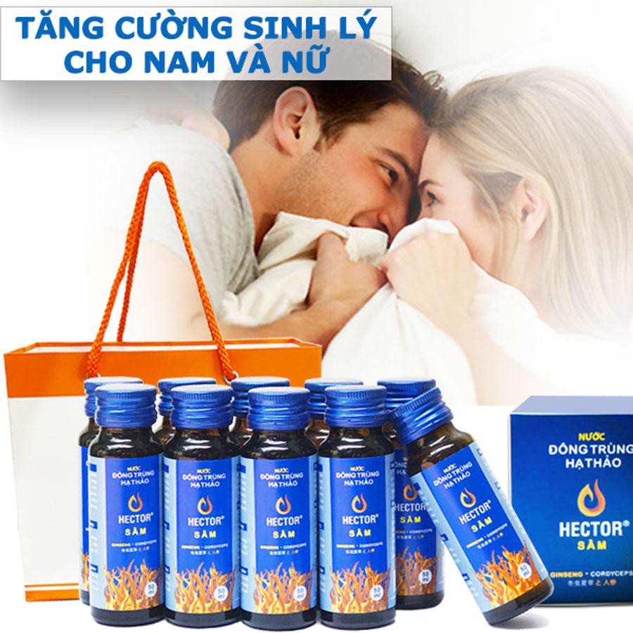 Nước Đông Trùng Hạ Thảo Hector Sâm ( Hộp 10 chai ) - Bổ Sung Năng Lượng, Tăng Cường Sinh Lý Và Sinh Lực Cho Người Làm Việc Cường Độ Cao, Chơi Thể Thao