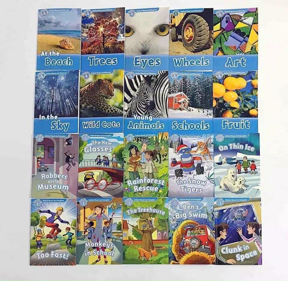 OXFORD READ AND DISCOVER  IMAGINE nhập khẩu 6 level -level 1-4  mỗi level 20Q ,level 5-6 mỗi level 14Q