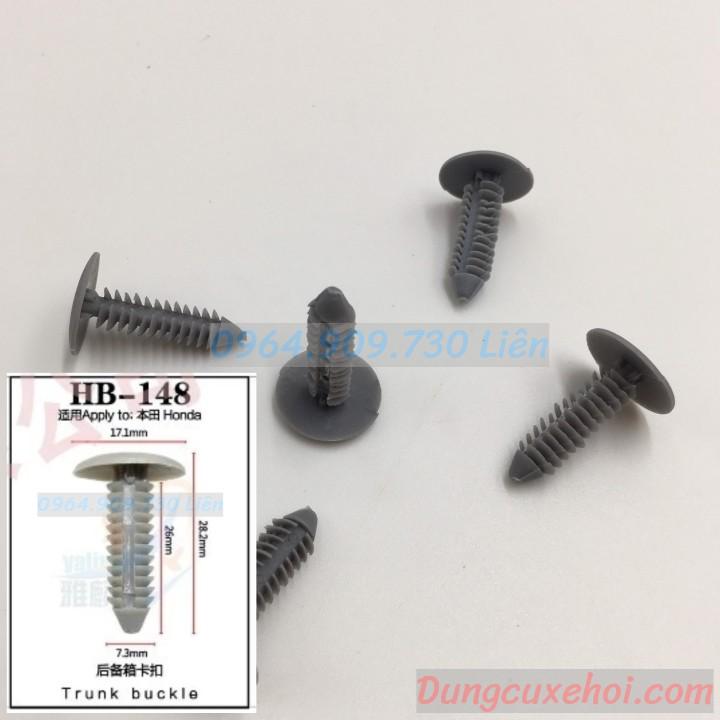 Bộ 20 đinh tán, chốt vít nở vit Nhựa Loại 1 cho xe hơi ô tô honda Nhựa Nylon Polyme AHB148