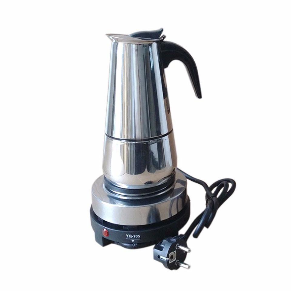 Ấm pha cà phê Moka Express Inox - sử dụng được trên bếp từ