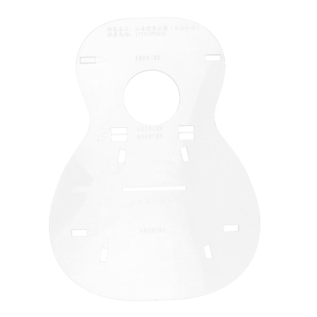 23inch Transparent Ukulele Uke Acrylic Body Template for Guitar DIY