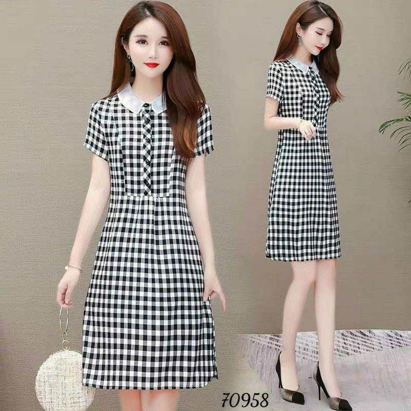 ĐẦM LỤA CARO XINH