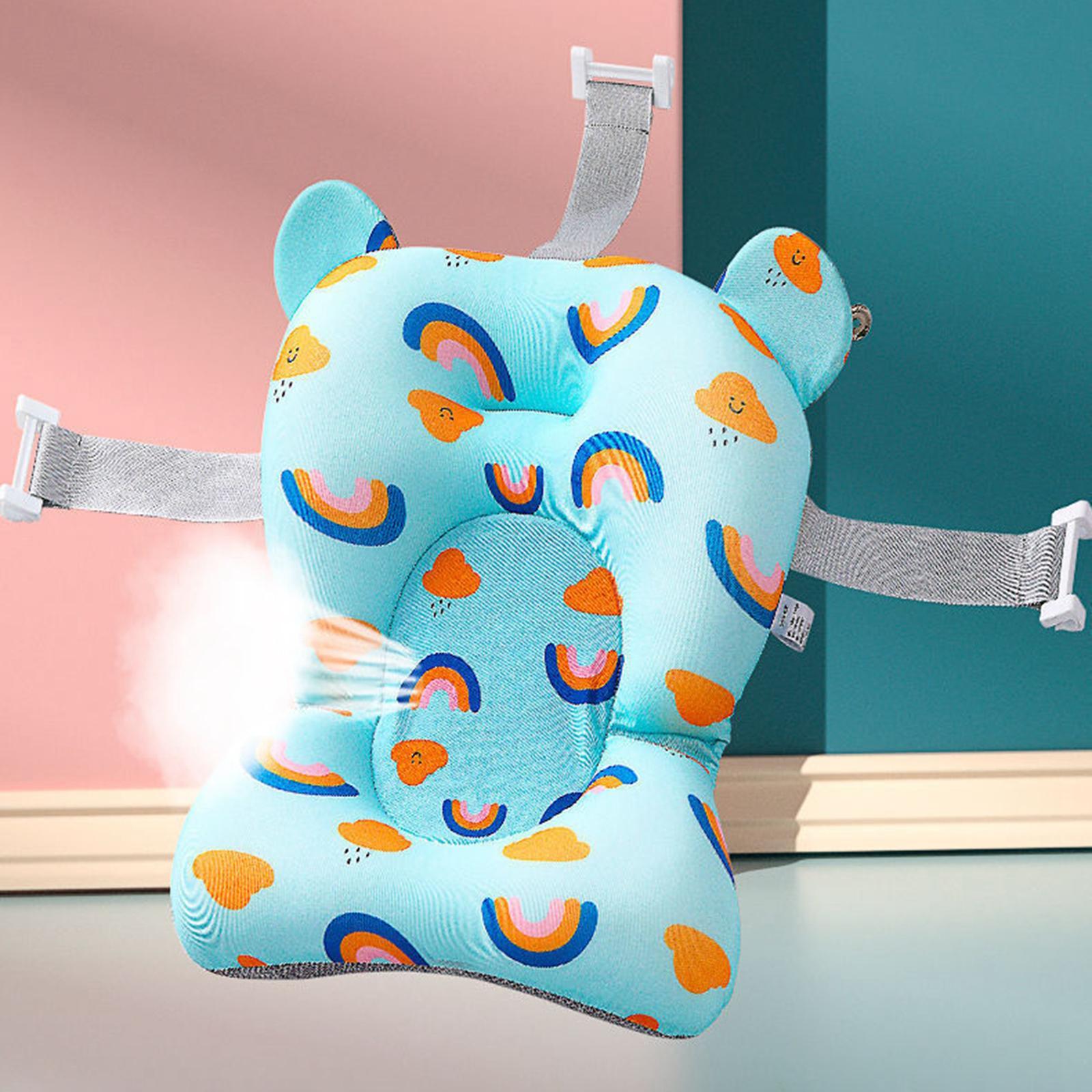 Dolity Baby Bath Seat Support Mat Foldable Baby Bath Tub Pad