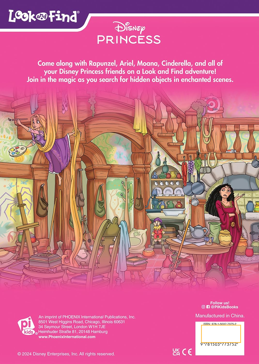 Sách ngoại văn: Look And Find Sticker Book Disney Princess Magical Adventures