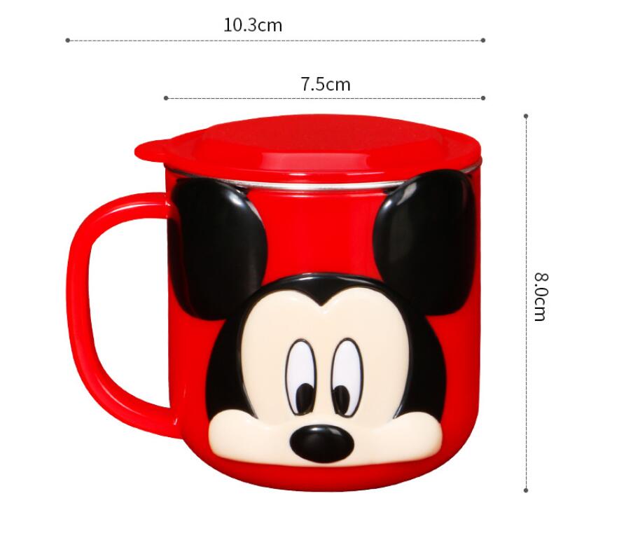 Ly giữ nhiệt Disney có nắp hình chuột mickey đỏ nổi 3D cho bé trai 260m - LYMICKEY