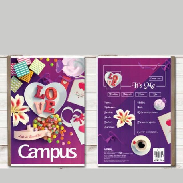 QUÀ TẶNG KÈM!!!! Lốc 10 vở Kẻ Ngang campus Gift 120 trang