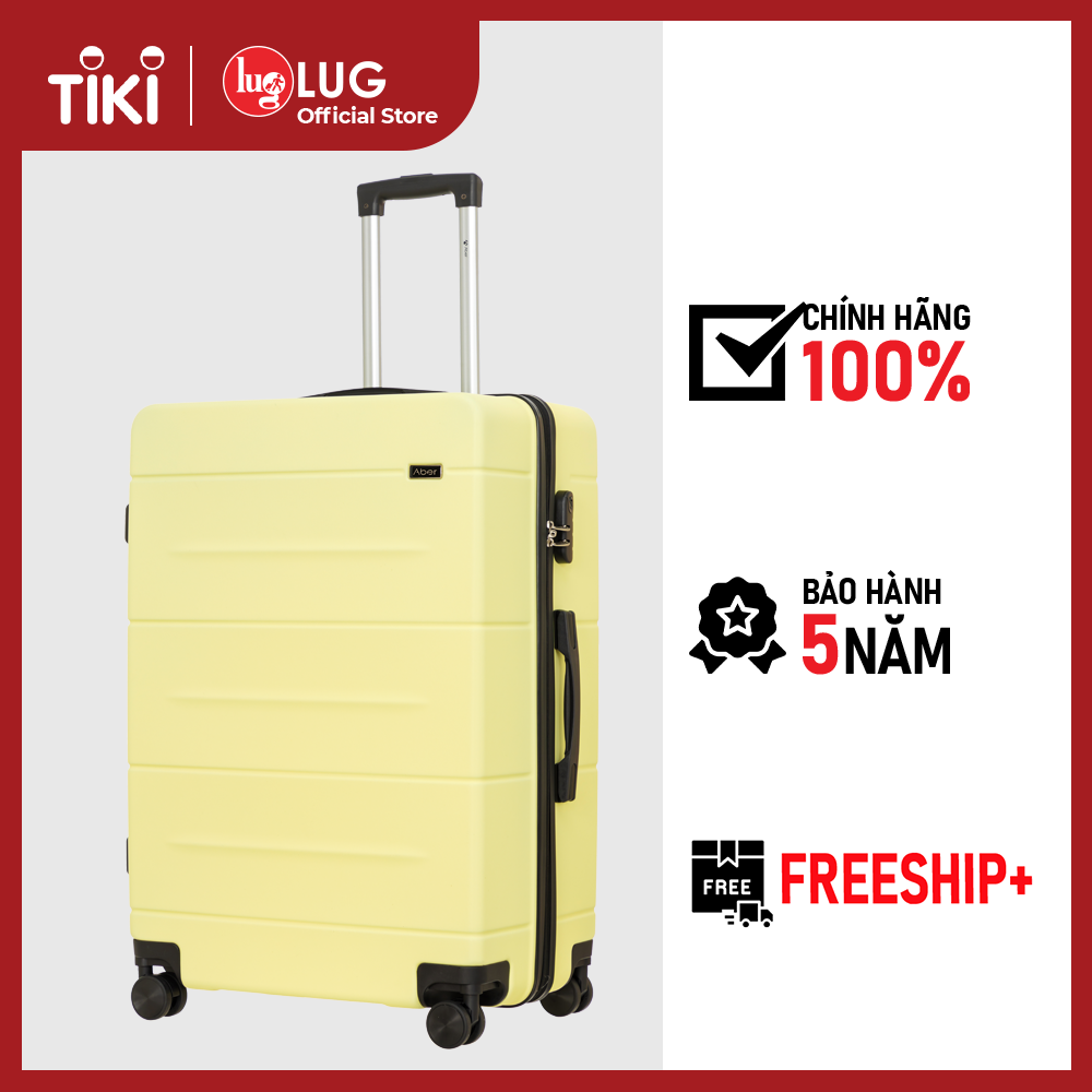 Vali Kéo Lug Aber S20S24S28 Mhl027 Nhựa Abs Hạn Chế Trầy Xước, Khóa Số Bảo Mật An Toàn - Light Yellow - 28