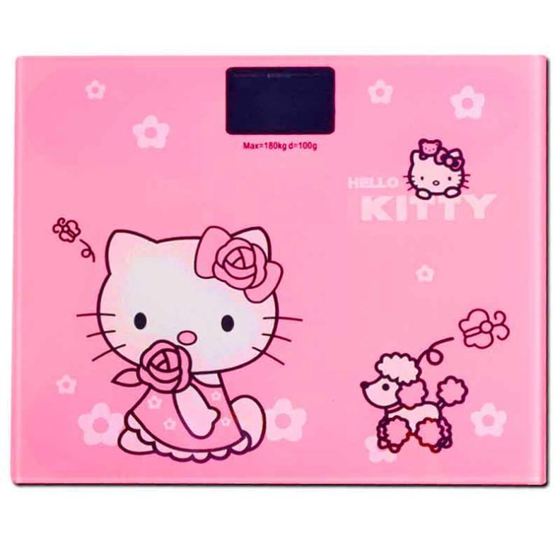 Cân điện tử hình MÈO KITTY VÀ CHÚ CỪU Cân Sức Khỏe Cân Người Chịu Lực Tới 180KG Bảo Hành 1 Năm