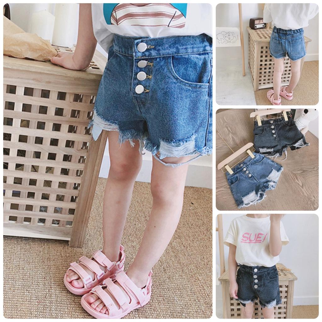 SALE QJ35 Size100-140 (12-25kg) Quần Jean bé gái (Quần short ngắn vát nhẹ) Quần áo trẻ em hàng quảng châu