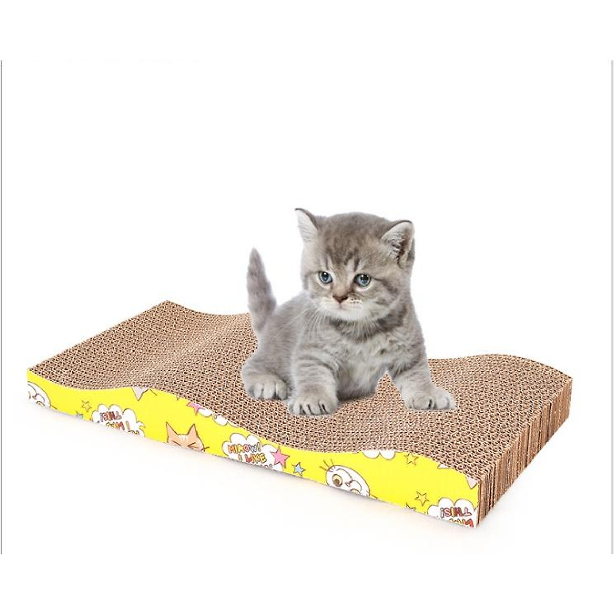 Bàn Cào Móng Lượn Sóng Cho Mèo Kích Thước 20 x 42cm - YonaPetshop